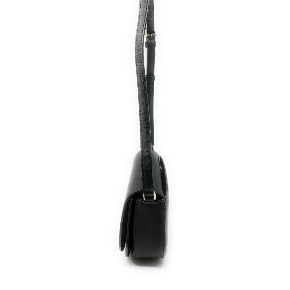 Kate Spade Reiley Flap Crossbody Bag Leather Black - Picture 3 of 8
